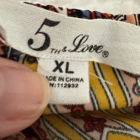 Beautiful EUC 5th& Love Halter Top Maxi Dress SZ XL Silky & colorful BOHO - Picture 12 of 13